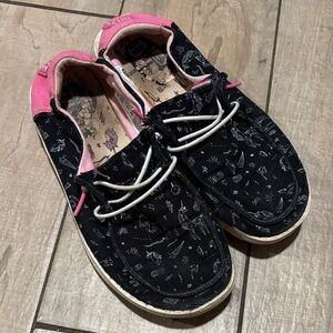 Stylish Black and Pink Kids Shoes